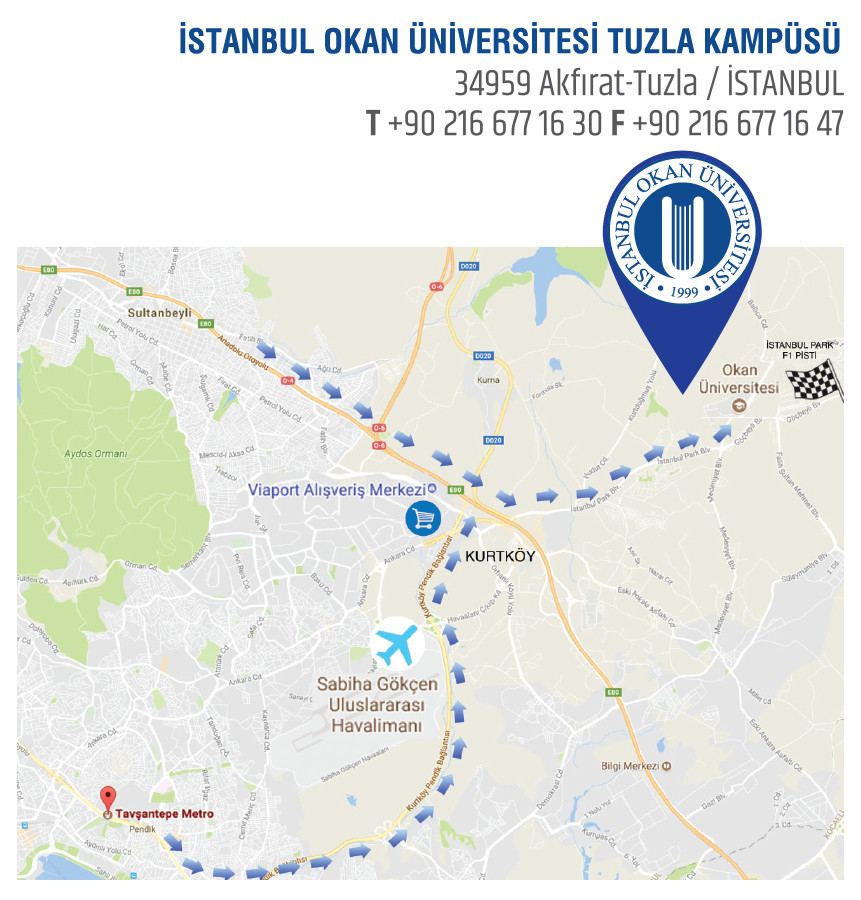 İstanbul​ Okan Üniversitesi Tuzla Kampüsü Kroki