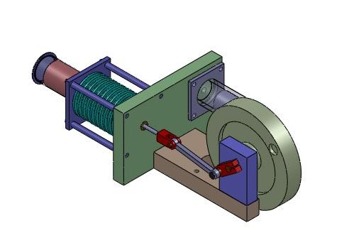 Stirling motorunun SOLIDWORKS ile tasarlanmış görüntüsü